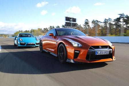 Nissan GT-R, Porsche 911 Turbo, Frontansicht