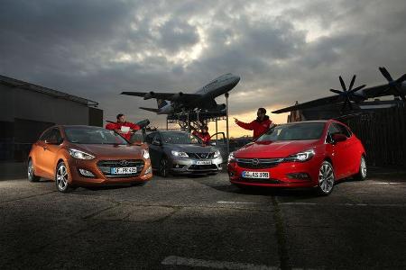 Opel Astra 1.0 DI Turbo, Hyundai i30 1.4, Nissan Pulsar 1.2 DIG-T