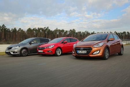 Opel Astra 1.0 DI Turbo, Hyundai i30 1.4, Nissan Pulsar 1.2 DIG-T