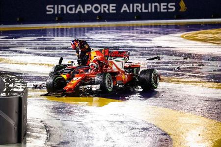 Max Verstappen - Red Bull - Kimi Räikkönen - Ferrari - GP Singapur 2017 - Start