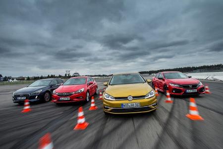 VW Golf, Honda Civic, Hyundai i30, Opel Astra VW Golf, Honda Civic, Hyundai i30, Opel Astra