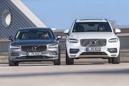 Volvo V90 D5 AWD, Volvo XC90 D5 AWD, Frontansicht Volvo V90 D5 AWD, Volvo XC90 D5 AWD, Frontansicht