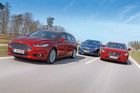 Ford Mondeo Turnier, Mazda 6 Kombi, Opel Insignia Sports Tourer Ford Mondeo Turnier, Mazda 6 Kombi, Opel Insignia Sports Tourer