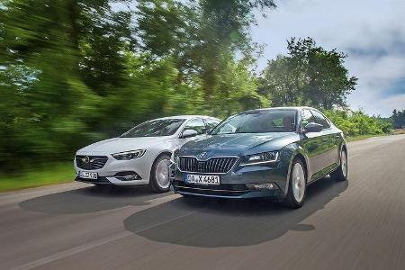 Opel Insignia Grand Sport 2.0 D Business Innovation, Skoda Superb 2.0 TDI Style, Front Opel Insignia Grand Sport 2.0 D Business Innovation, Skoda Superb 2.0 TDI Style, Front