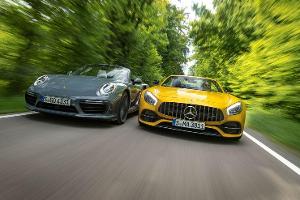 Test Mercedes-AMG GT C Roadster, Porsche 911 Turbo