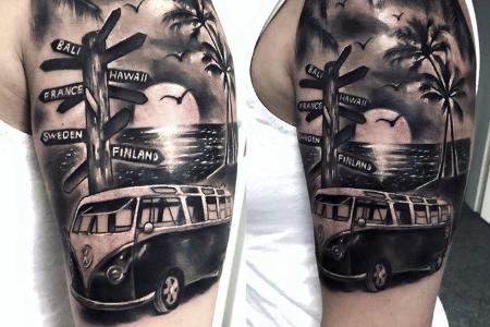 Auto Tattoos Kunstwerke