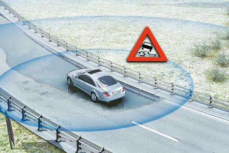 Car-to-X-Technologie, Verkehr, Grafik Car-to-X-Technologie, Verkehr, Grafik