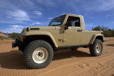 Der Wrangler JT wurde auf dem langen Unlimited aufgebaut und mit Teilen aus dem Rubicon aufgewertet.