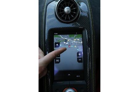 McLaren MP4-12C Spider, Navi, Touchscreen