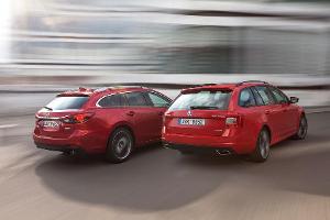 Mazda 6 Kombi AWD gegen Skoda Octavia Combi RS 4x4