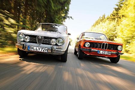 Alfa Romeo Giulia Super 1.3, BMW 1602, Frontansicht