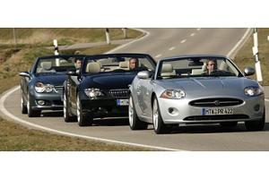 BMW 650i Cabrio gegen Jaguar XK 4.2 V8 Cabrio und Mercedes SL 500