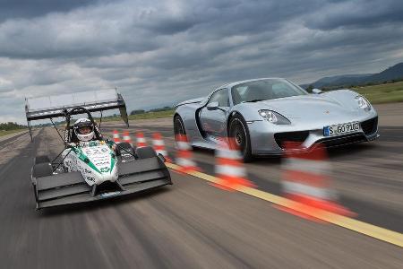 Formel Student, Porsche 918 Spyder, Impression, Beschleunigungsduell