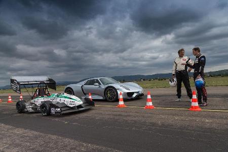 Formel Student, Porsche 918 Spyder, Impression, Beschleunigungsduell
