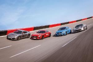 BMW M4, Corvette, Mercedes-AMG GT und Porsche 911