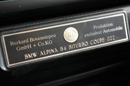 Alpina B4 Biturbo Coupé, Plakette