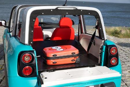 Citroen E-Mehari Kofferraum mit Gepäckstück