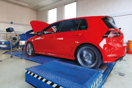 VW Golf R, Leistungsmessung