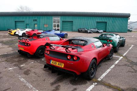Lotus Exige S Roadster Automatic Option, Lotus Elise S Cup, Gruppenbild