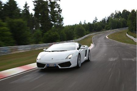 Der Gallardo zeigt markante Flanken.