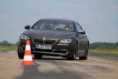 BMW 640d Gran Coupé, Frontansicht, Slalom BMW 640d Gran Coupé, Frontansicht, Slalom