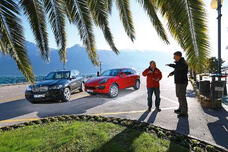 BMW X5 M50d, Porsche Cayenne S Diesel, Frontansicht, Jens Dralle