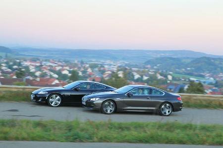 BMW 650i, Jaguar XK 5.0 V8 Portfolio, Seitenansicht