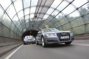 Audi A8 4.2 FSI Quattro, Mercedes S 500, Front