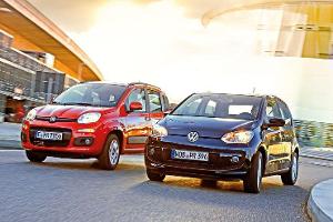 Fiat Panda Natural Power gegen VW Up Ecofuel