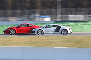 Audi R8 4.2 FSI und Porsche 911 Carrera 4S