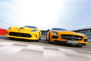 Mercedes SLS AMG Black Series und SRT Viper im Vergleich