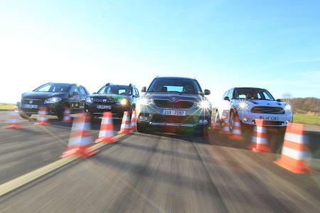 Dacia Duster, Mini Countryman, Skoda Yeti, Suzuki SX4 S-Cross Dacia Duster, Mini Countryman, Skoda Yeti, Suzuki SX4 S-Cross