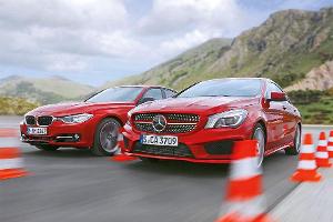 Mercedes CLA 250 und BMW 328i im Vergleich