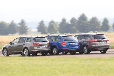 Ford Focus Turnier 2.0 TDCi, Skoda Octavia Combi 2.0 TDI, VW Golf Variant 2.0 TDI