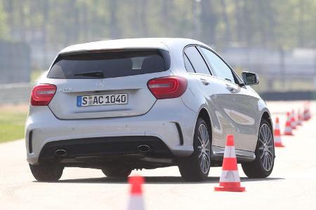 Mercedes A 250, Heckansicht, Slalom