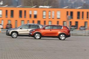 Kia Sportage und VW Tiguan im Test