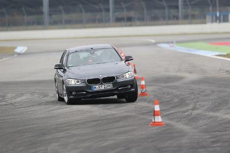 BMW 316d, Frontansicht, Slalom