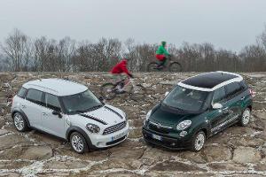 Fiat 500L Twinair und Mini One Countryman im Test