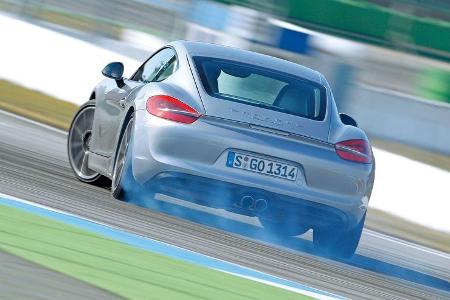 Porsche Cayman S, Heckansicht, Driften