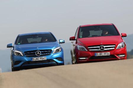 Mercedes A-Klasse, Mercedes B-Klasse, Frontansicht