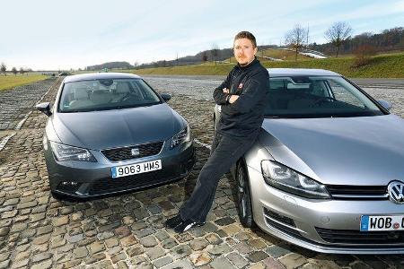 Seat León 1.4 TSI, VW Golf 1.4 TSI, Frontansicht
