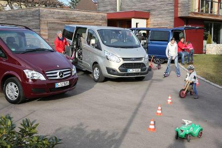 VW Multivan 2.0 TDI, Mercedes Viano 2.0 CDI, Ford Tourneo Custom, Familie