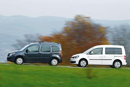 12/2012 ams27/2012, Vergleichstest Mercedes Citan 109 CDI VW Caddy 1.6 TDI Trendline