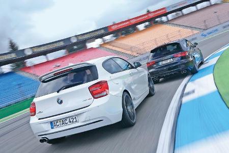 Abt- Audi A3 2.0 TDI, AC Schnitzer-BMW 118d, Heckansicht