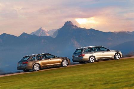 Mercedes E 350 T, Audi A6 Avant 3.0 TFSI