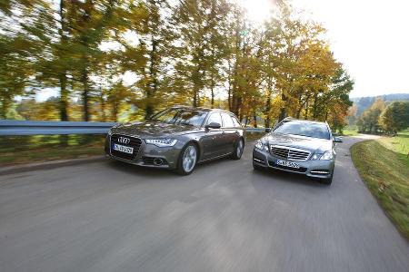 Mercedes E 350 T, Audi A6 Avant 3.0 TFSI