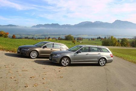 Mercedes E 350 T, Audi A6 Avant 3.0 TFSI