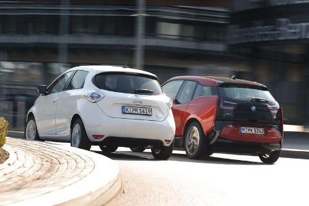 BMW i3, Renault Zoe Intense, Heckansicht