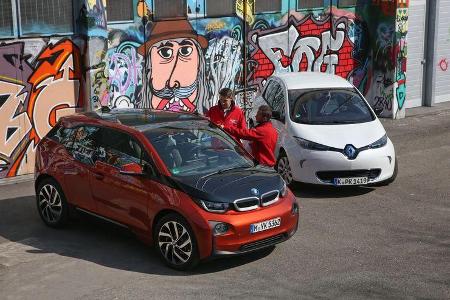BMW i3, Renault Zoe Intense, Frontansicht