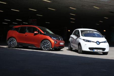BMW i3, Renault Zoe Intense, Frontansicht